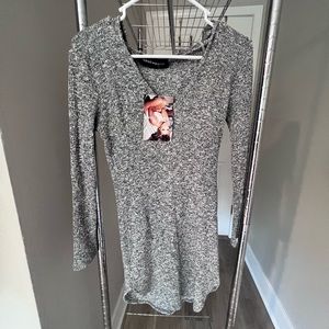 Naked wardrobe hooded sweater dress